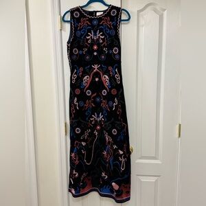 Foxiedox Navy velvet sleeveless maxi dress size 6